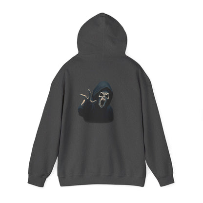 Scary Creeper Back Print Hoodie Sweatshirt