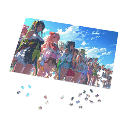 Anime Girl Lineup  Jigsaw Puzzle (30, 110, 252, 500,1000-Piece)