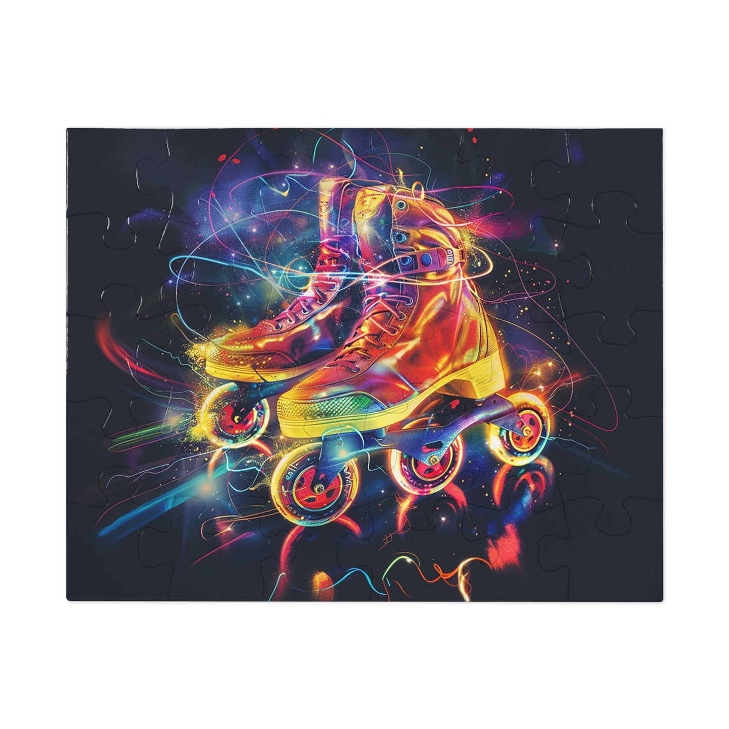 Psychedelic Rollerblades Jigsaw Puzzle (30, 110, 252, 500,1000-Piece)