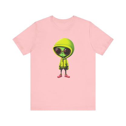 Hip Hop Alien with Grandma's Crew Personalized on Back   Unisex Jersey Short Sleeve Tee