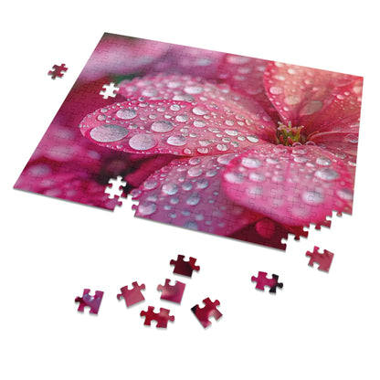 Pretty and Pinky Petals After a Spring Rain Jigsaw Puzzle (30, 110, 252, 500,1000-Piece)