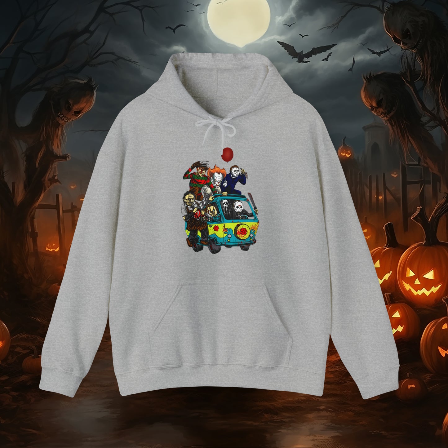 Mystery Machine Horror Friends Unisex Heavy Blend™ Hooded Sweatshirt