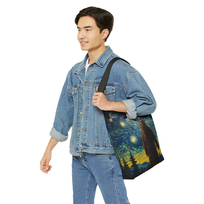 Big Foot Starry Night Adjustable Tote Bag