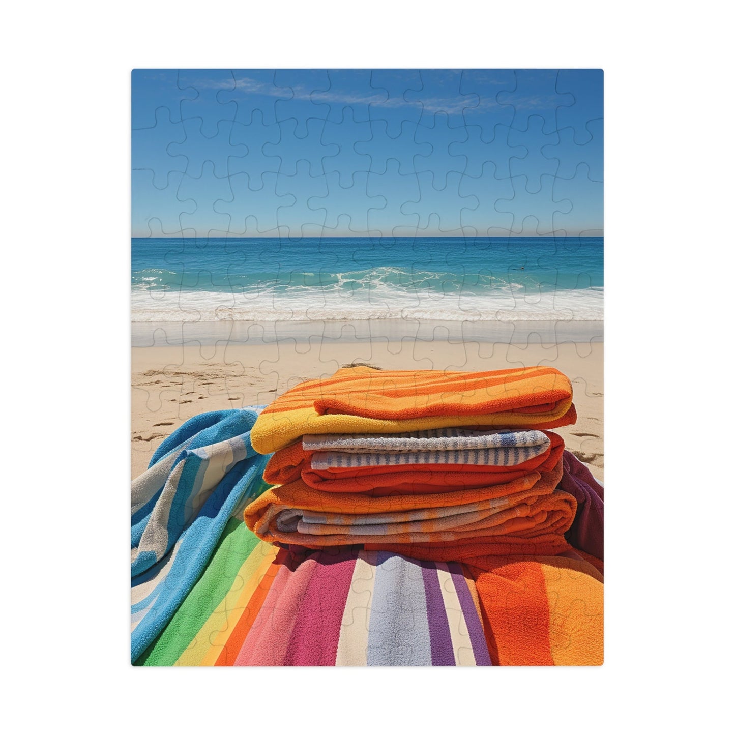 Beach Towels and Ocean Summer Fun! Jigsaw Puzzle (30, 110, 252, 500,1000-Piece)