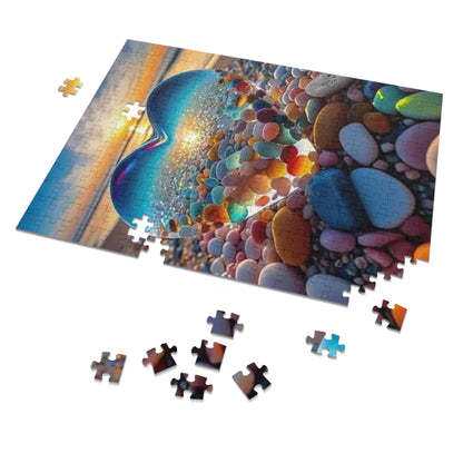 Sea Glass Heart  Jigsaw Puzzle (30, 110, 252, 500,1000-Piece)