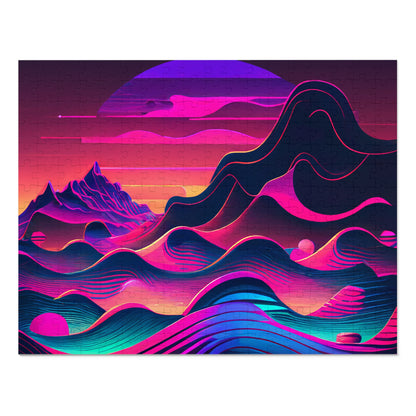 Magical Neon Mountains   Jigsaw Puzzle (30, 110, 252, 500,1000-Piece)