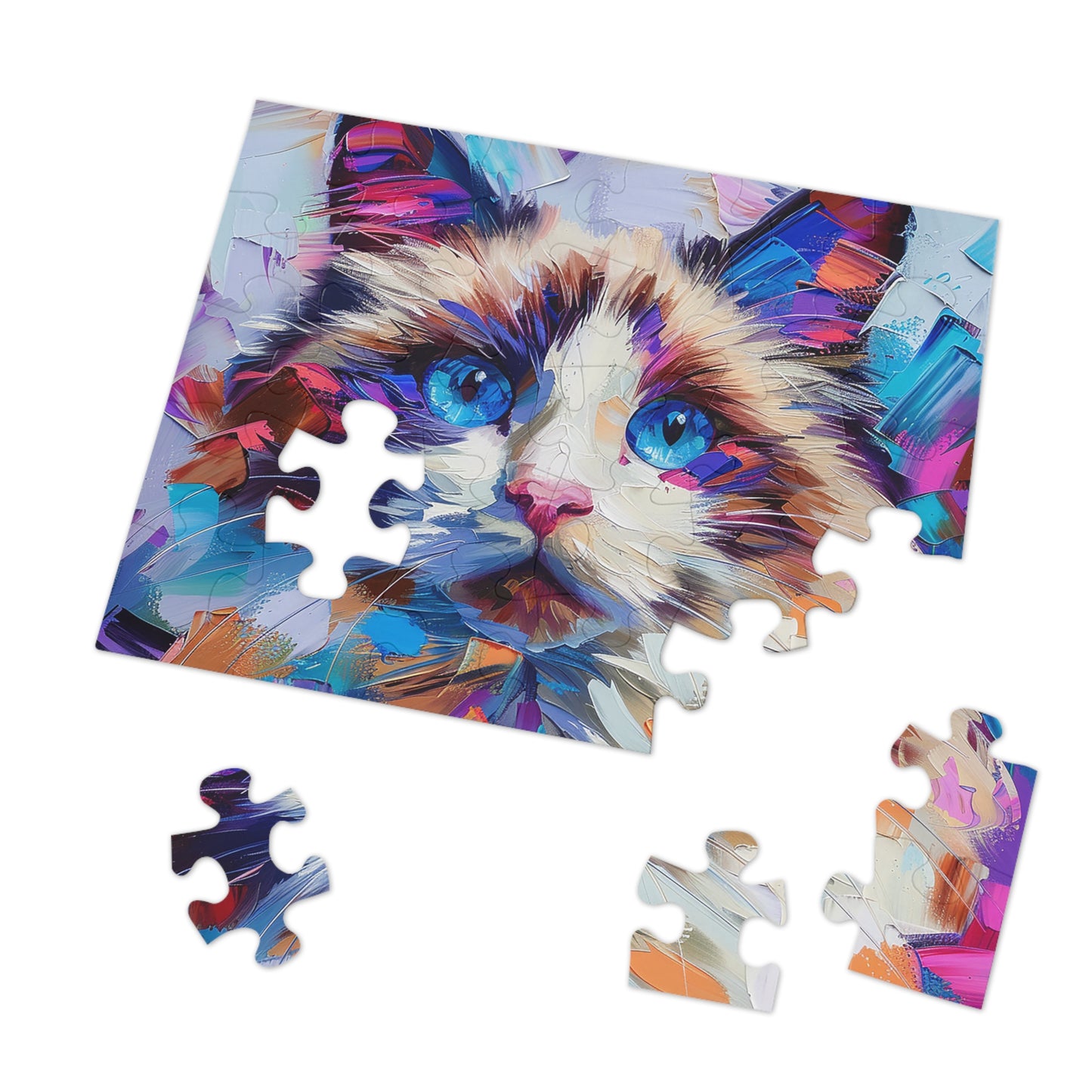 Cat Oil Painting Jigsaw Puzzle (30, 110, 252, 500,1000-Piece)