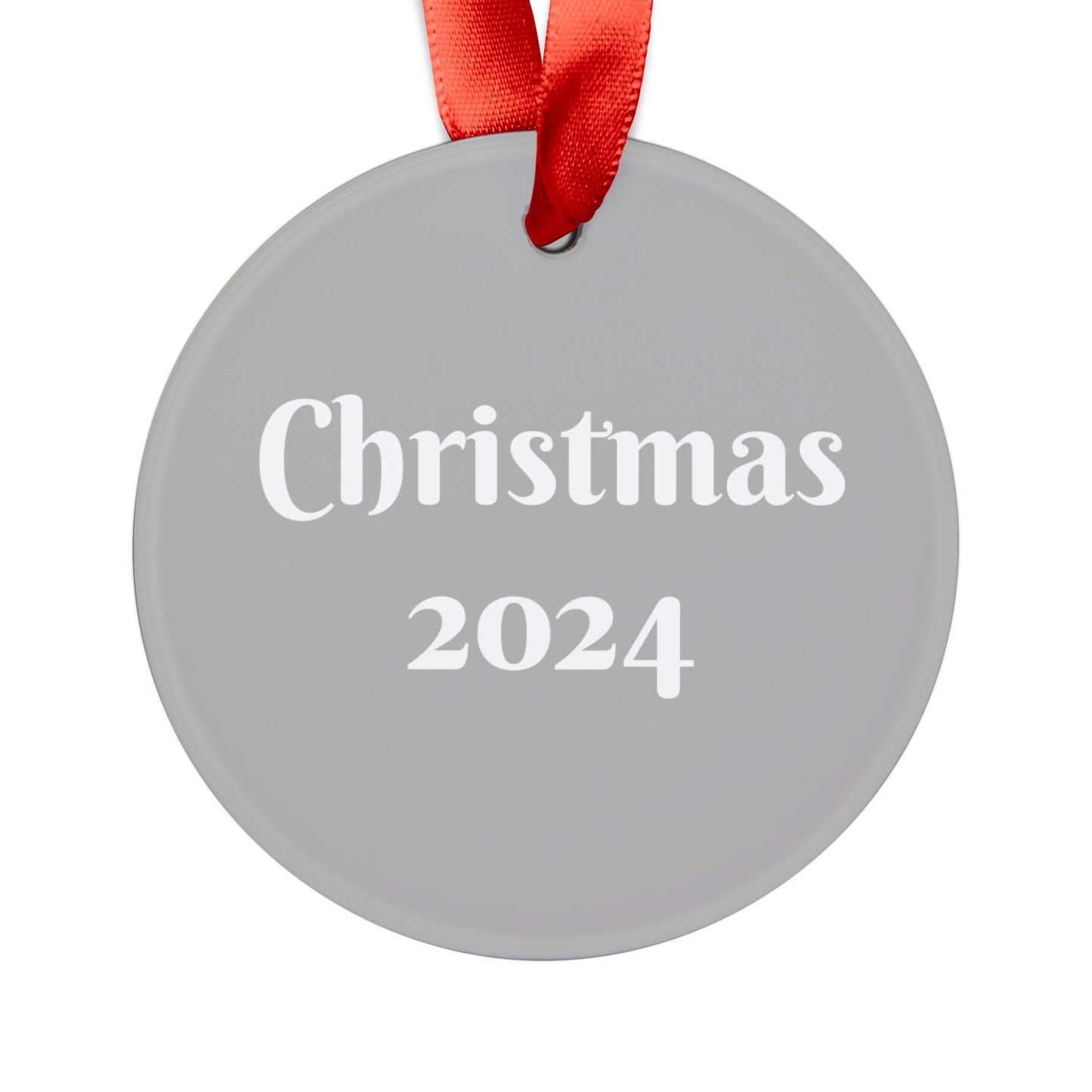 2023 Christmas Reindeer Acrylic Ornament with Ribbon