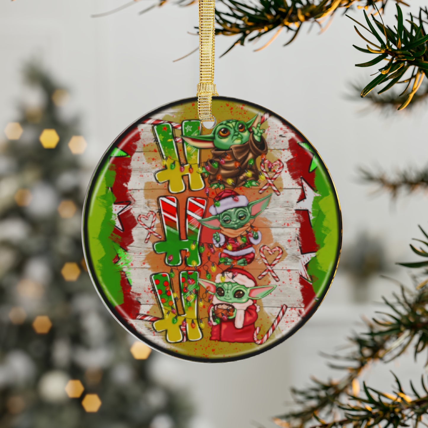 Baby Yoda Christmas Acrylic Ornaments