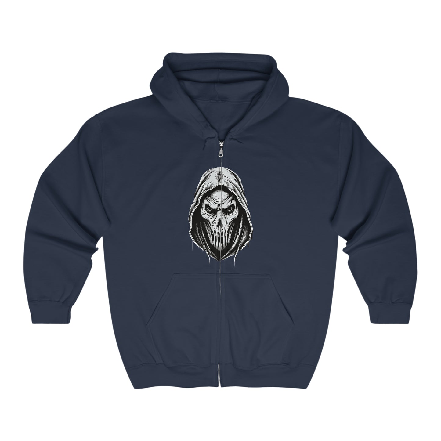 Scary Skull Halloween Unisex Heavy Blend™ Full Zip Hooded Sweatshirt