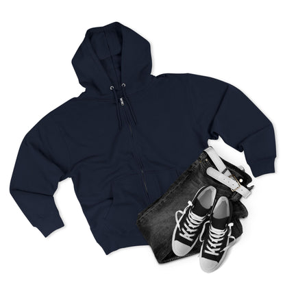 Scary Skull Back Printed Premium Full Zip Hoodie