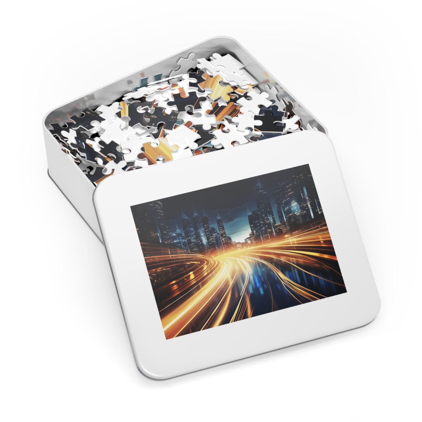 City Night Traffic Jigsaw Puzzle (30, 110, 252, 500,1000-Piece)