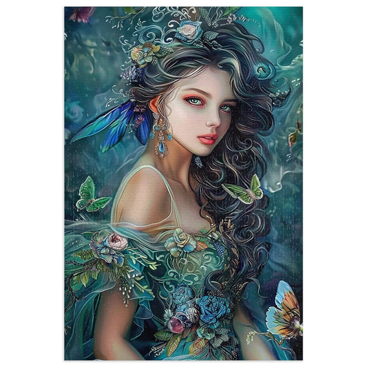 The Blue Butterfly Fairy Jigsaw Puzzle (30, 110, 252, 500,1000-Piece)