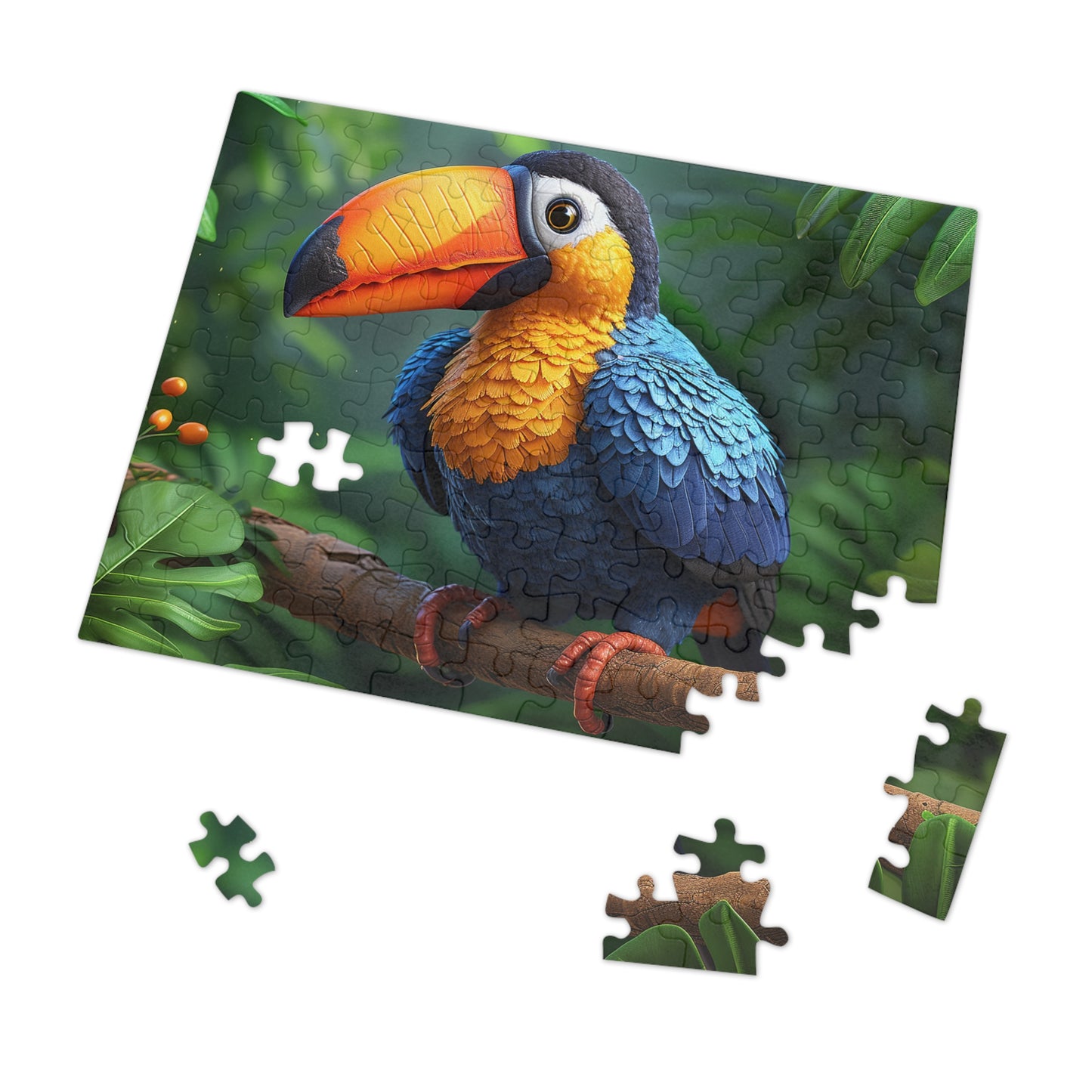 Colorful Toucan Bird  Jigsaw Puzzle (30, 110, 252, 500,1000-Piece)