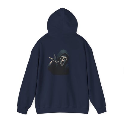 Scary Creeper Back Print Hoodie Sweatshirt