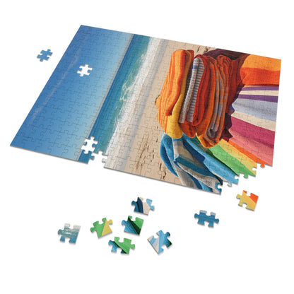 Beach Towels and Ocean Summer Fun! Jigsaw Puzzle (30, 110, 252, 500,1000-Piece)