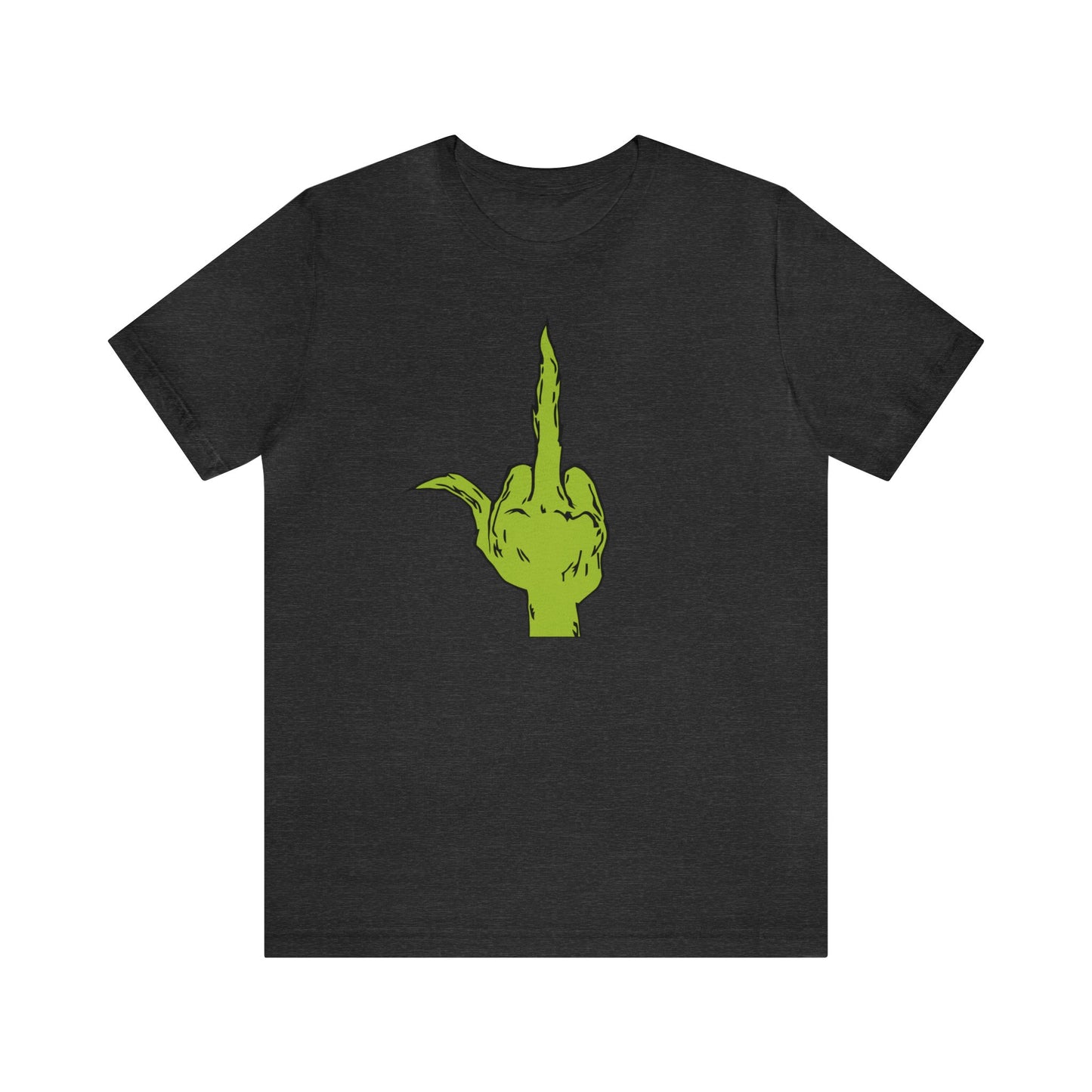 Grinch Middle Finger  Unisex Jersey Short Sleeve Tee