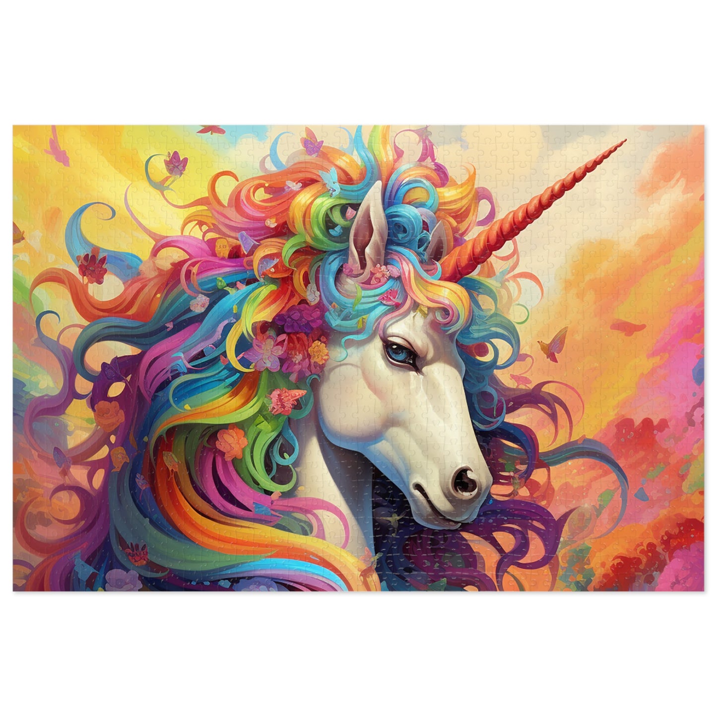 Colorful Unicorn  Jigsaw Puzzle (30, 110, 252, 500,1000-Piece)