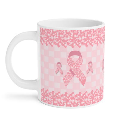 Breast Cancer Awareness Pink Ribbon Ceramic Mugs (11oz\15oz\20oz)