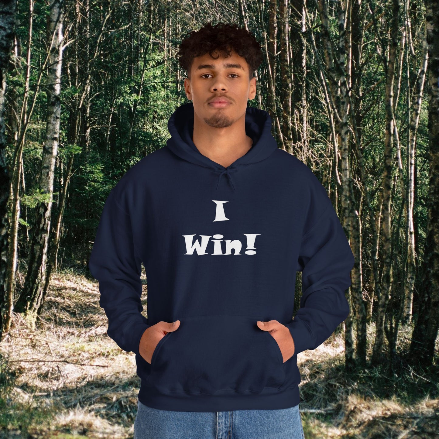 I Win! Unisex Heavy Blend™ Hooded Sweatshirt - Motivational Hoodie for Celebrations