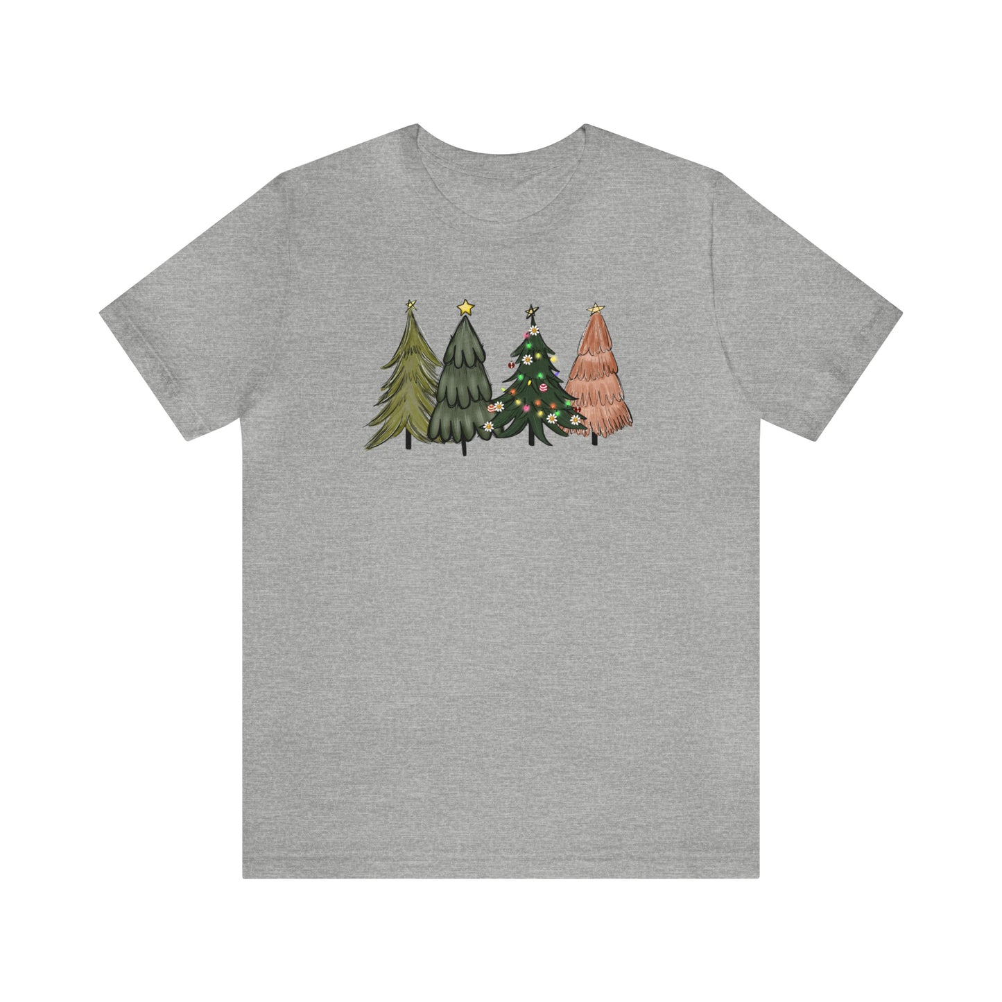 Christmas Tree Short Sleeve Tshirt Christmas Tee