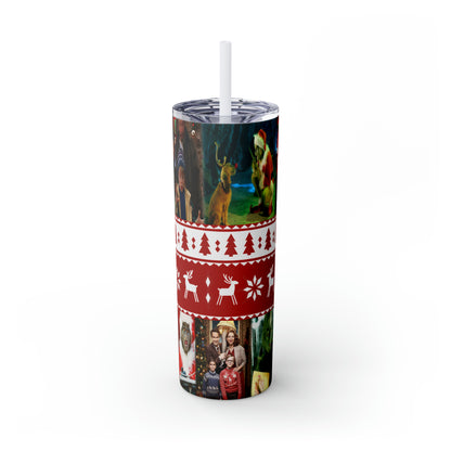 Christmas Memories  Skinny Tumbler with Straw, 20oz