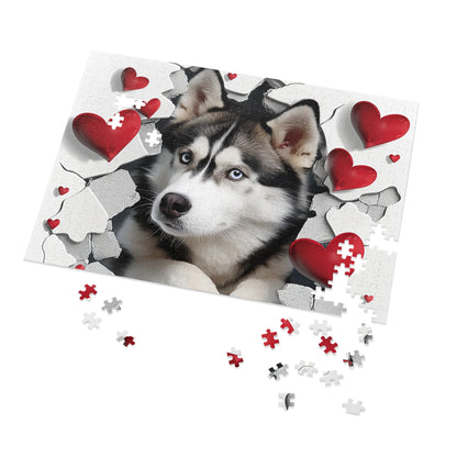 Valentine's Breakout Husky Jigsaw Puzzle (30, 110, 252, 500,1000-Piece)