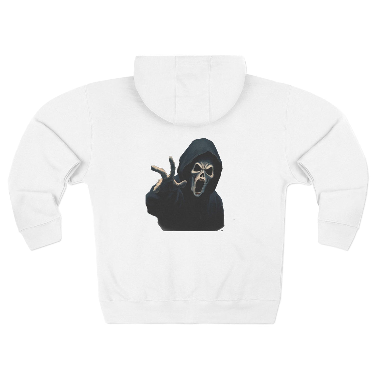 Scary Creeper Back Printed Full Zip Hoodie