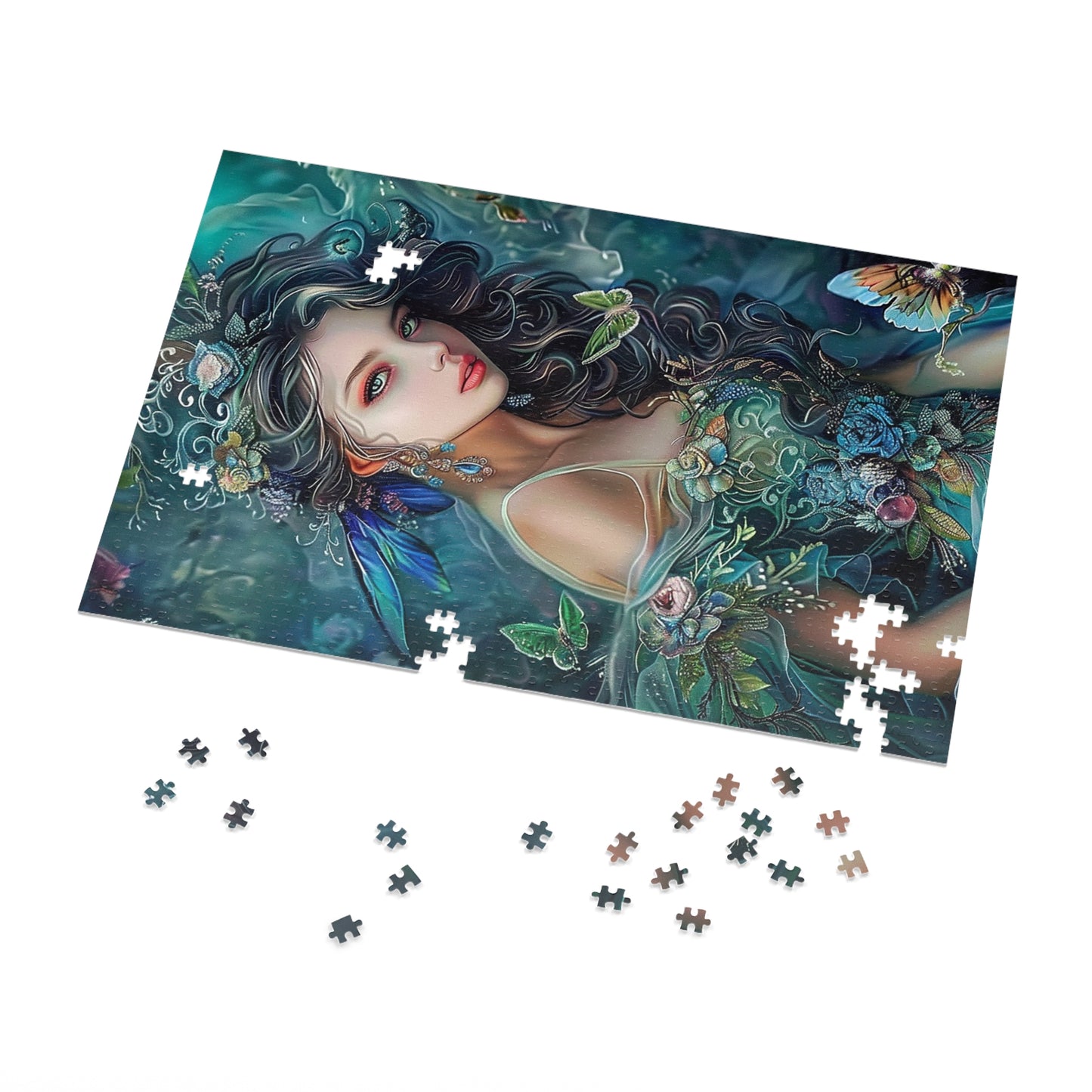 The Blue Butterfly Fairy Jigsaw Puzzle (30, 110, 252, 500,1000-Piece)