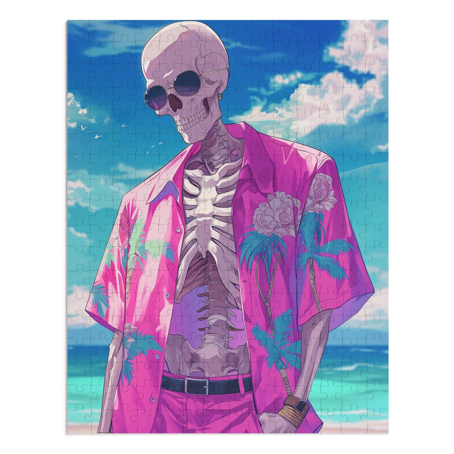 Vacation Skeleton Jigsaw Puzzle (30, 110, 252, 500,1000-Piece)