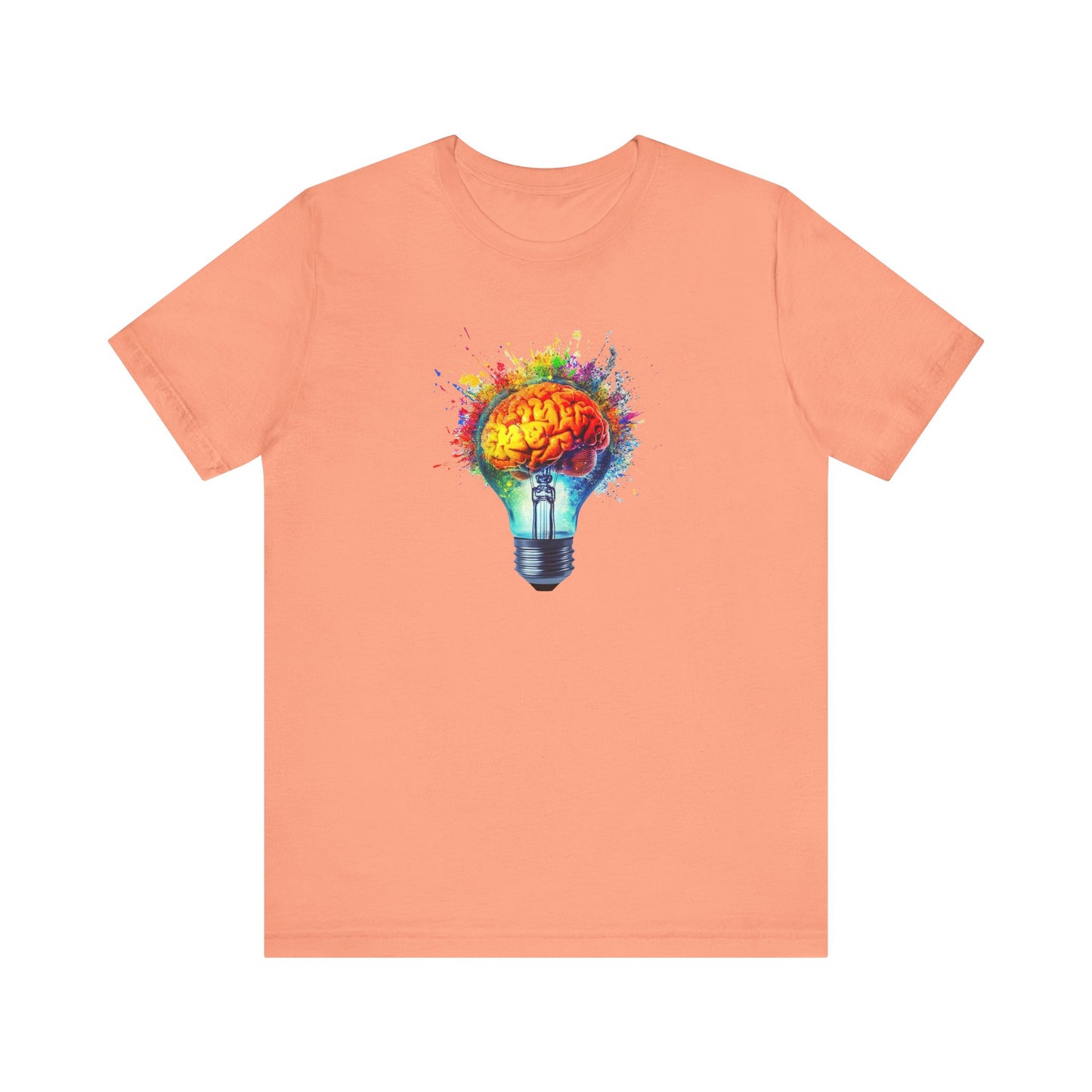 Light Bulb Moment- Unisex Jersey Short Sleeve Shirt with Colorful Idea Design