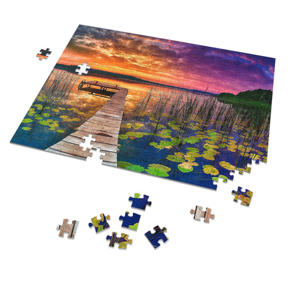 Sunset at the Lake  Jigsaw Puzzle (30, 110, 252, 500,1000-Piece)