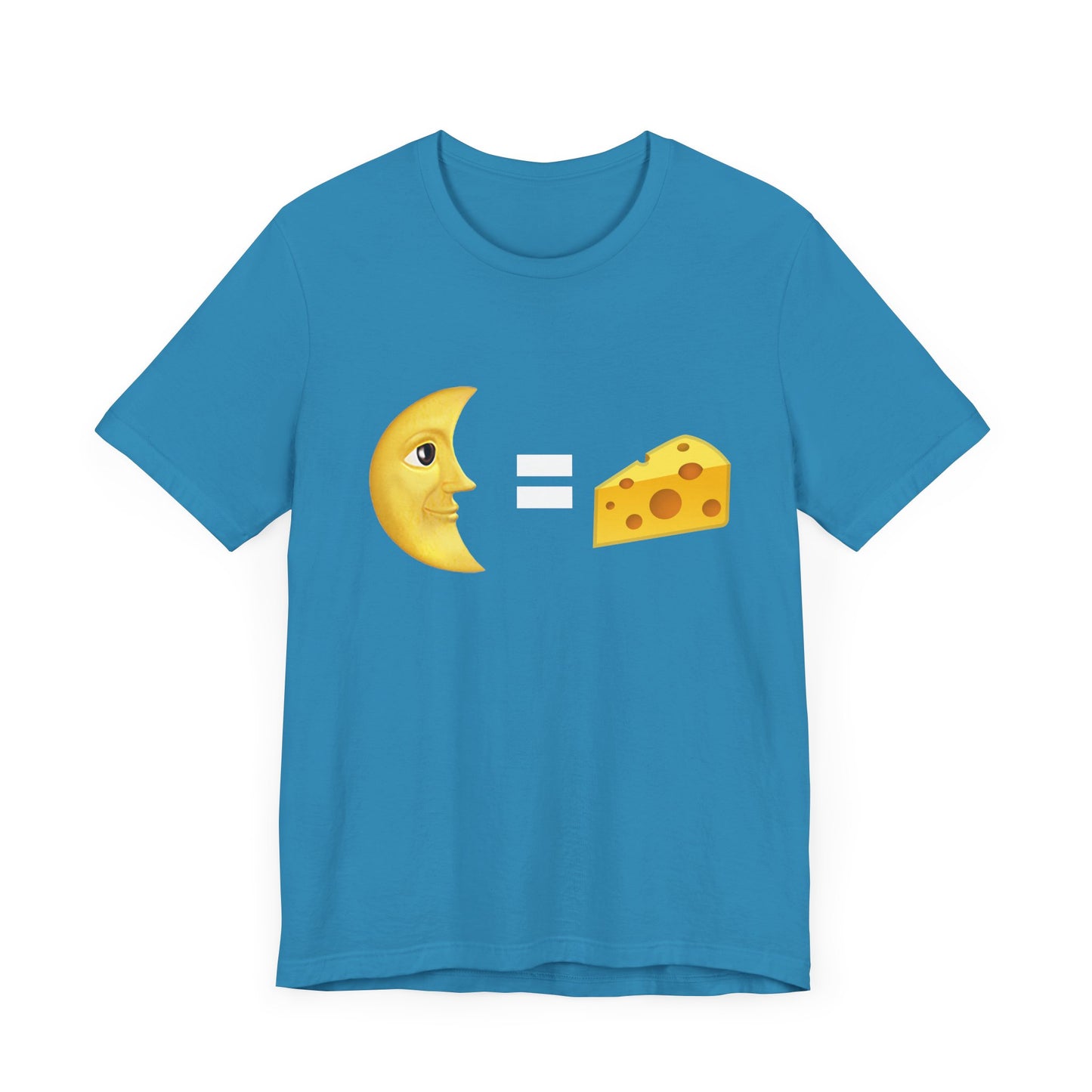 Funny Cheese & Moon Graphic Unisex Tee - Perfect for Food Lovers