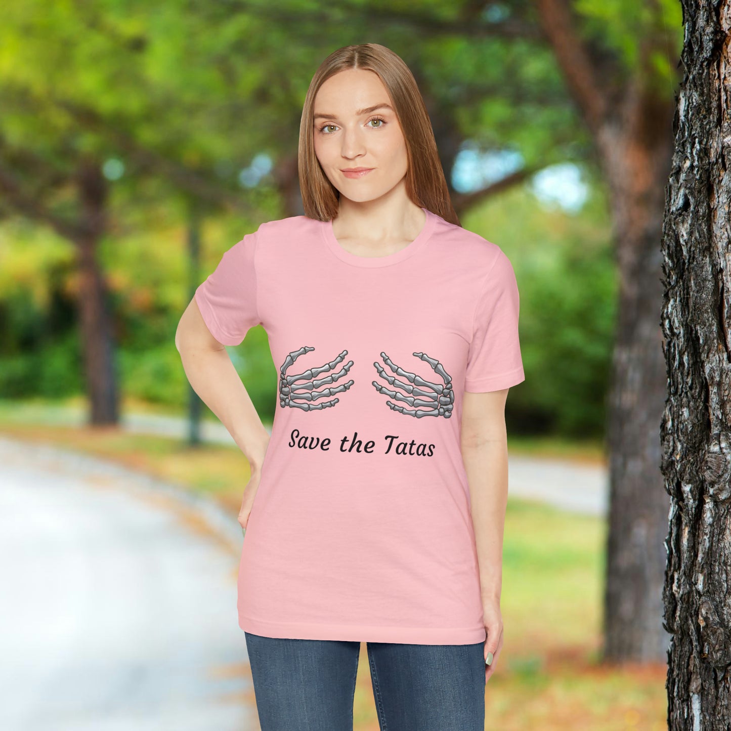 Save the Tatas  Breast Cancer Awareness  Jersey Short Sleeve Tee