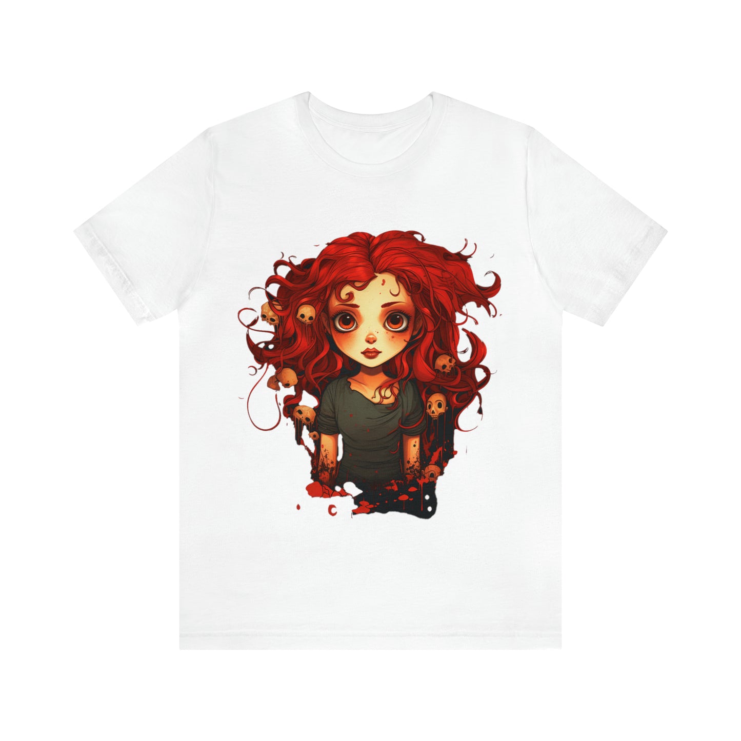 Creepy Doll Halloween Unisex Jersey Short Sleeve Tee