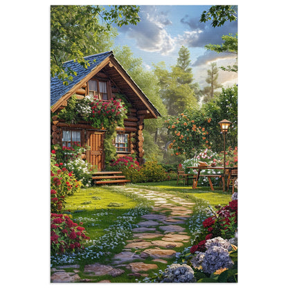 Country cottage in the Spring  Jigsaw Puzzle (30, 110, 252, 500,1000-Piece)