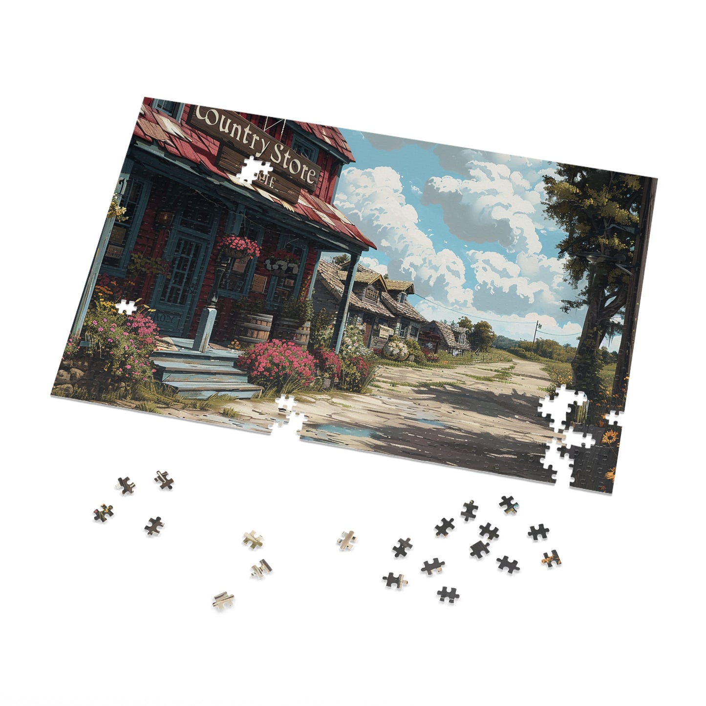 The Road to the Country Store  Jigsaw Puzzle (30, 110, 252, 500,1000-Piece)