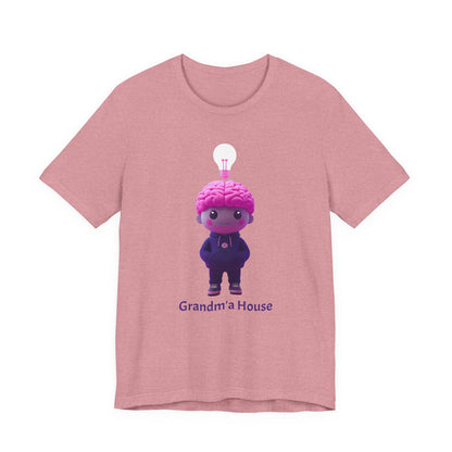 Grandma's House Brain with Light Bulb Design - Unisex Jersey Tee