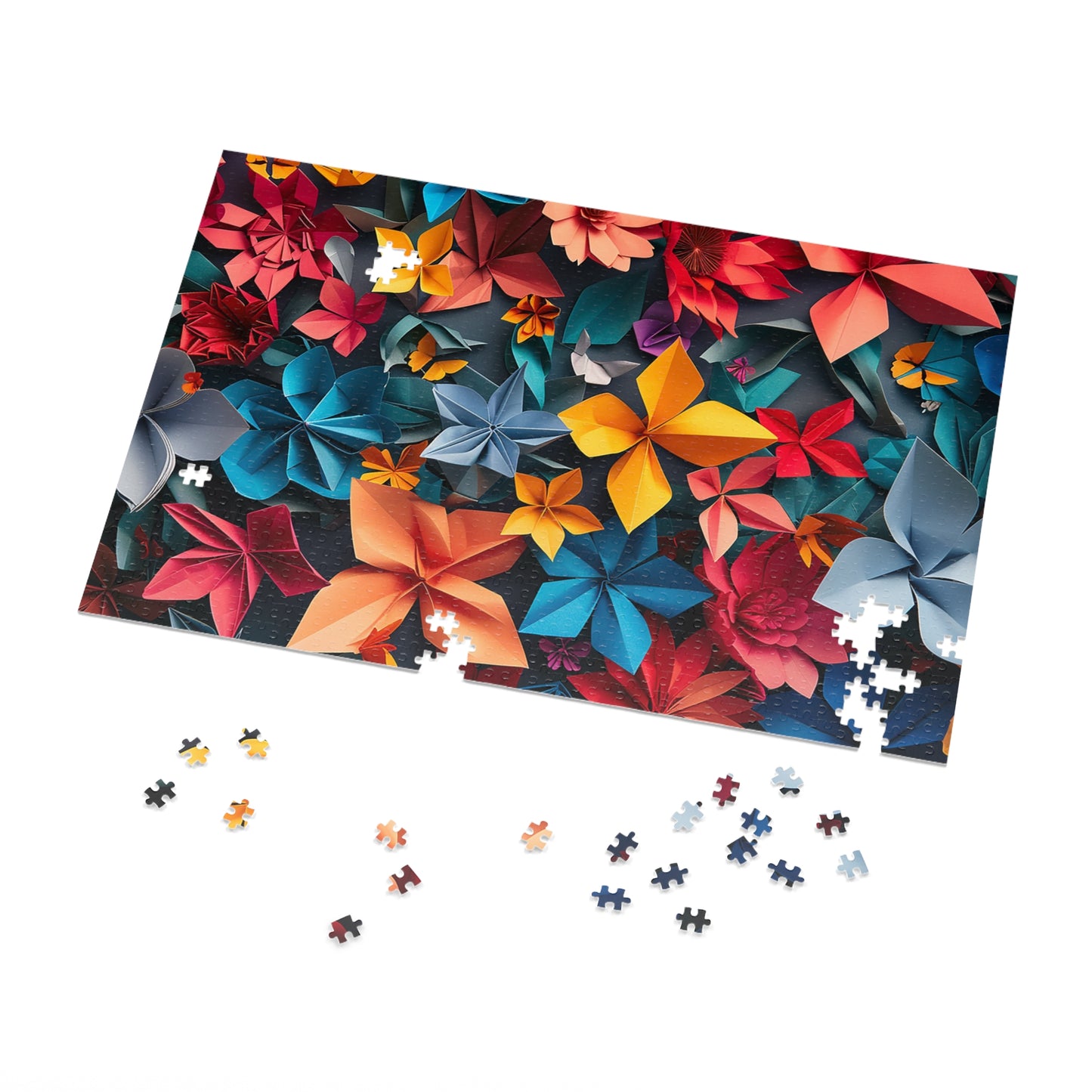 Flower Origami Jigsaw Puzzle (30, 110, 252, 500,1000-Piece)