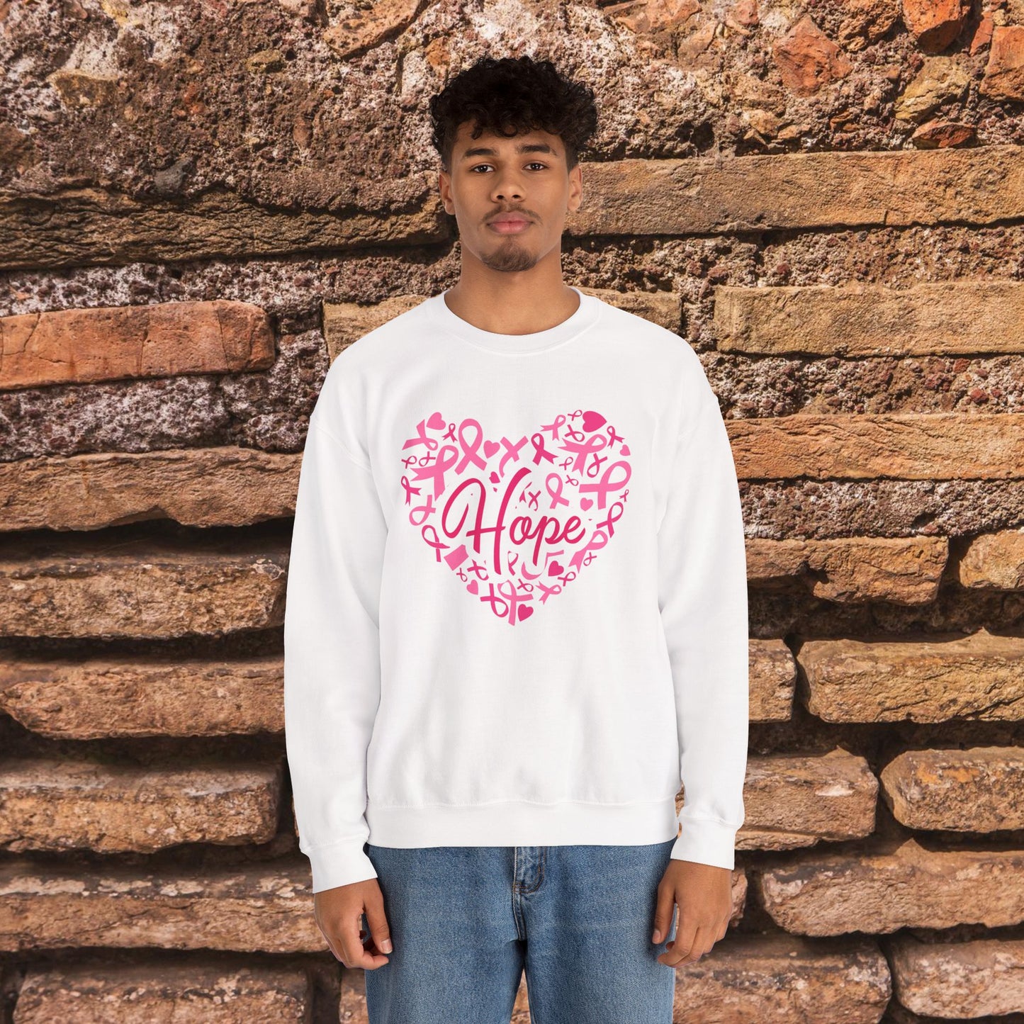 Hope Heart Breast Cancer Awareness Sweatshirt