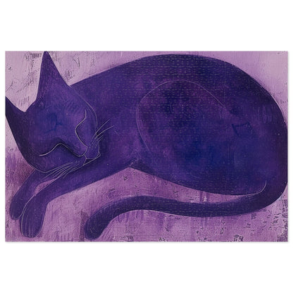 Purple Kitty Cat Jigsaw Puzzle (30, 110, 252, 500,1000-Piece)