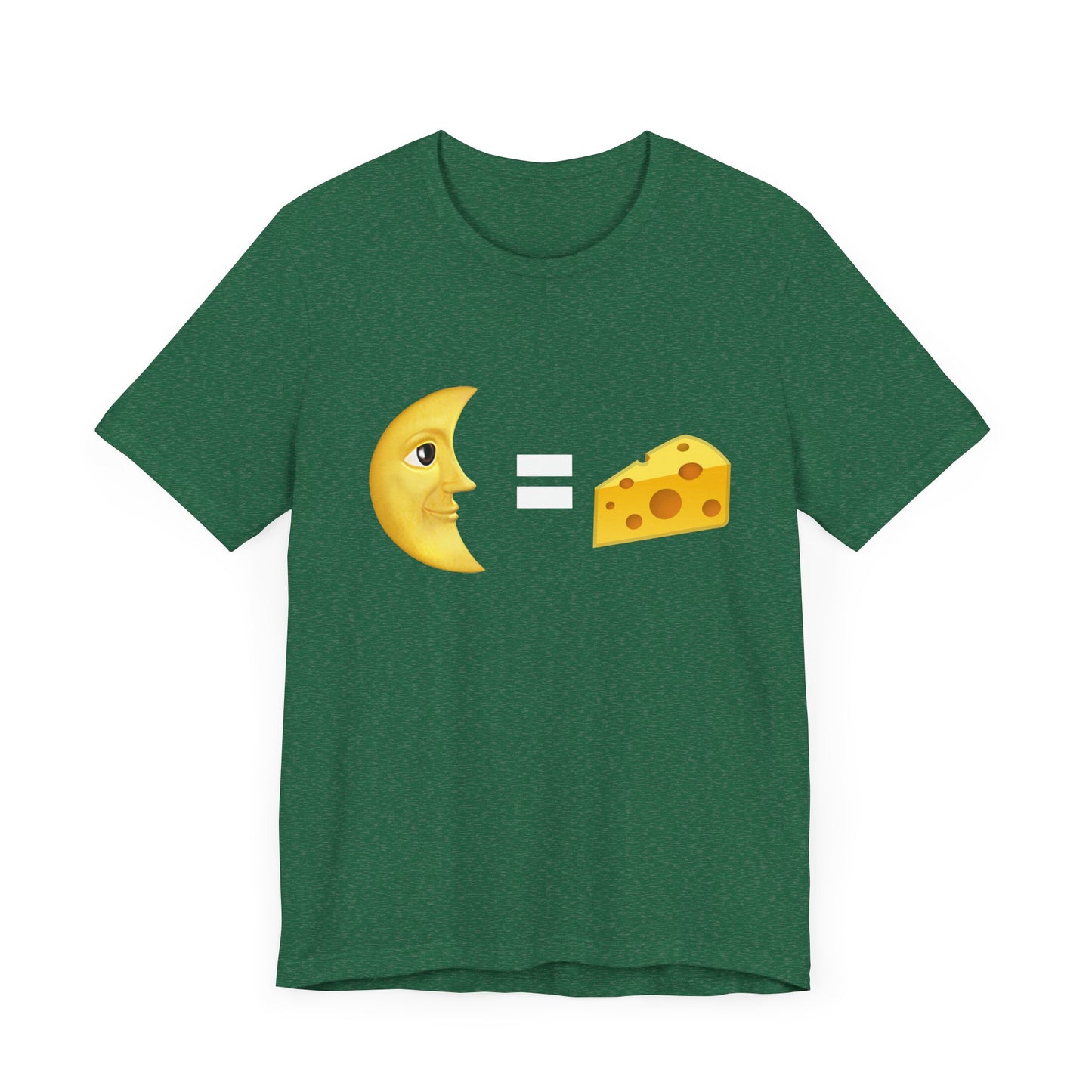 Funny Cheese & Moon Graphic Unisex Tee - Perfect for Food Lovers