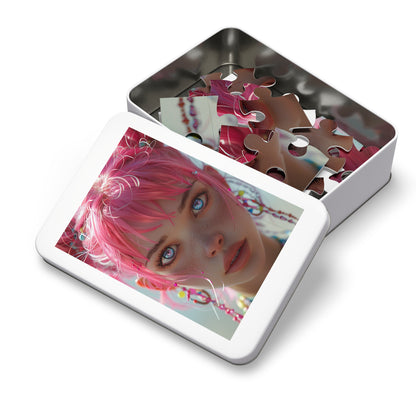 Pink Haired Anime Girl  Jigsaw Puzzle (30, 110, 252, 500,1000-Piece)