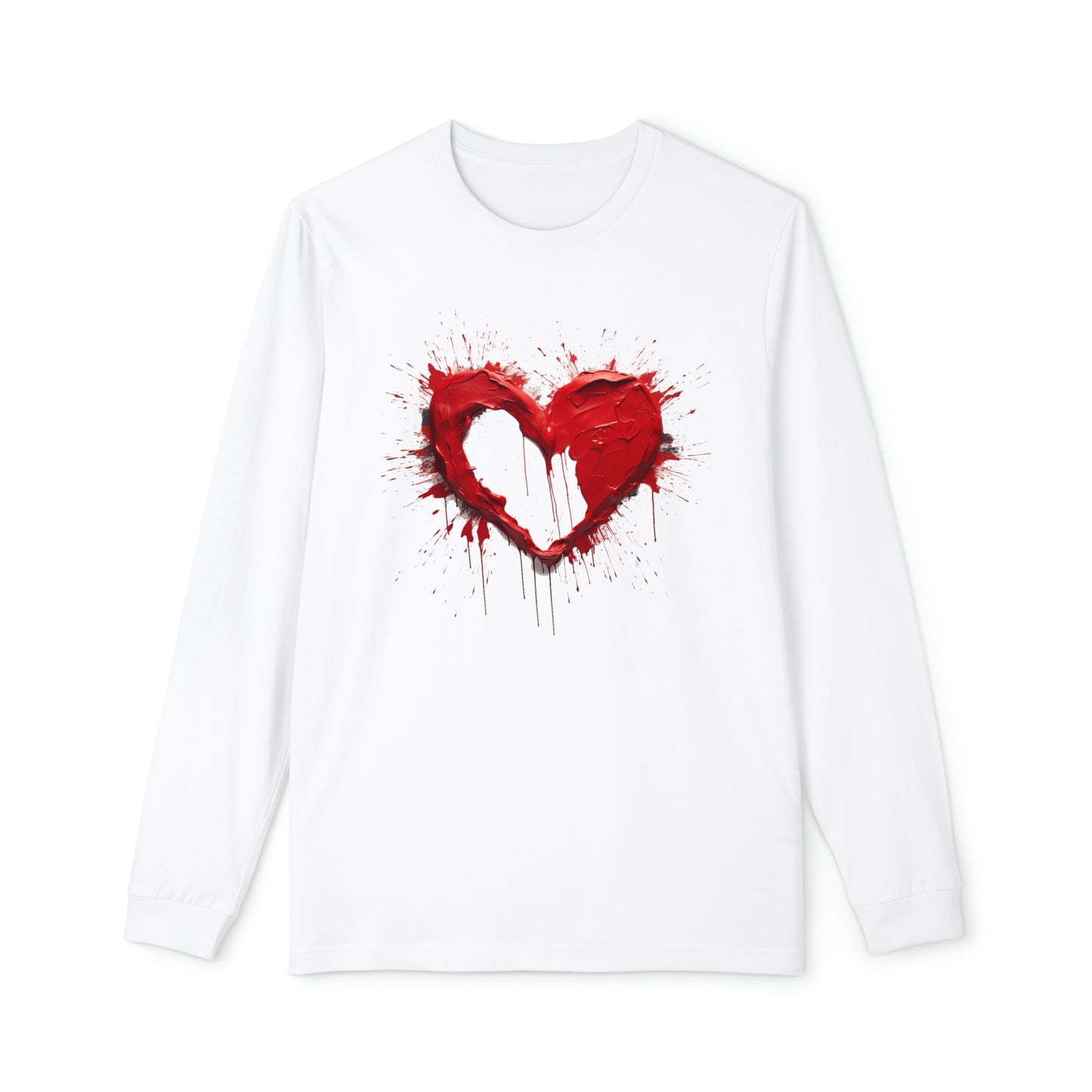 Paint Poured Heart  Women's Long Sleeve Pajama Set