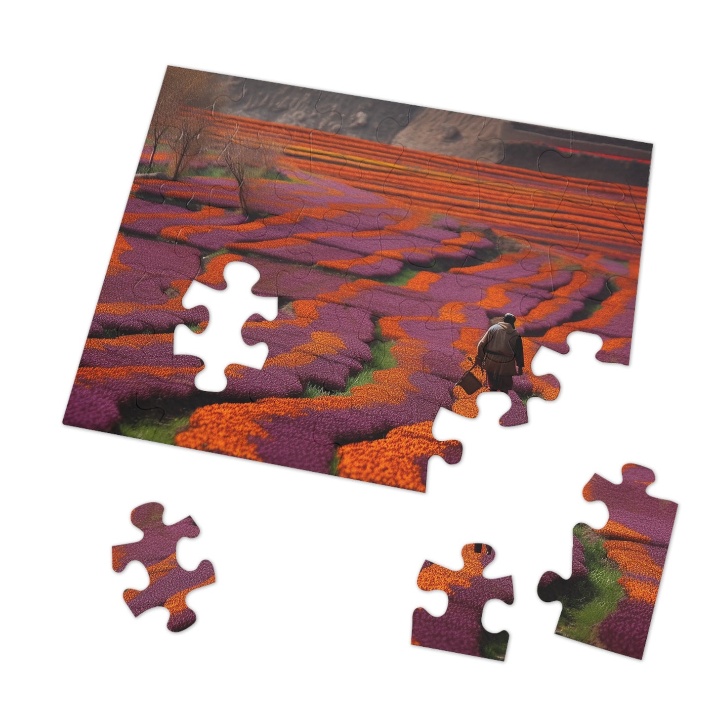 Saffron Fields  Jigsaw Puzzle (30, 110, 252, 500,1000-Piece)