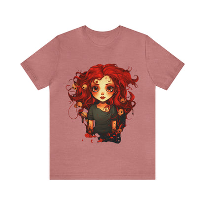 Creepy Doll Halloween Unisex Jersey Short Sleeve Tee