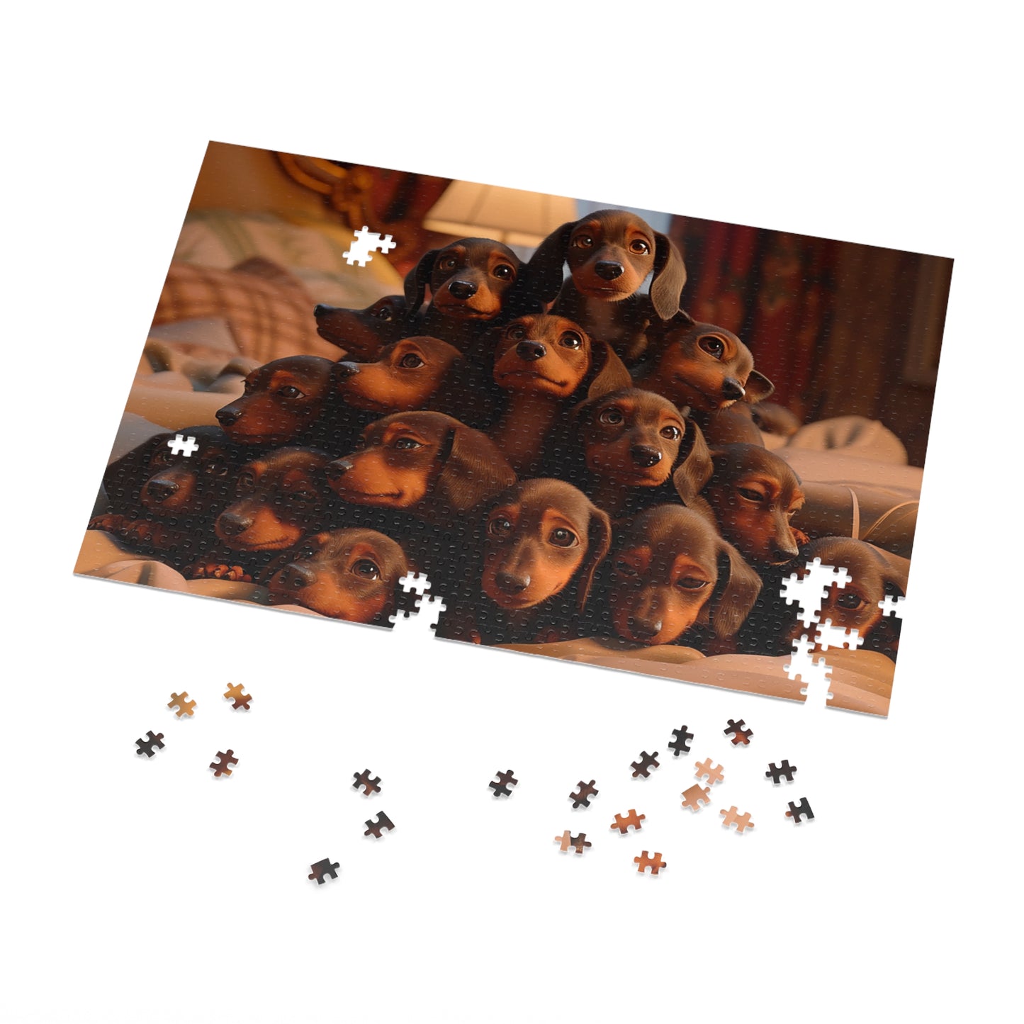 Pile o Puppies!  Jigsaw Puzzle (30, 110, 252, 500,1000-Piece)