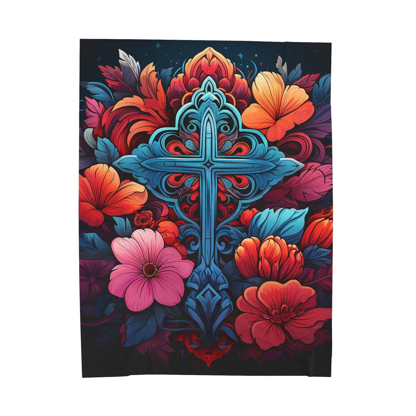 The Cross Velveteen Plush Blanket