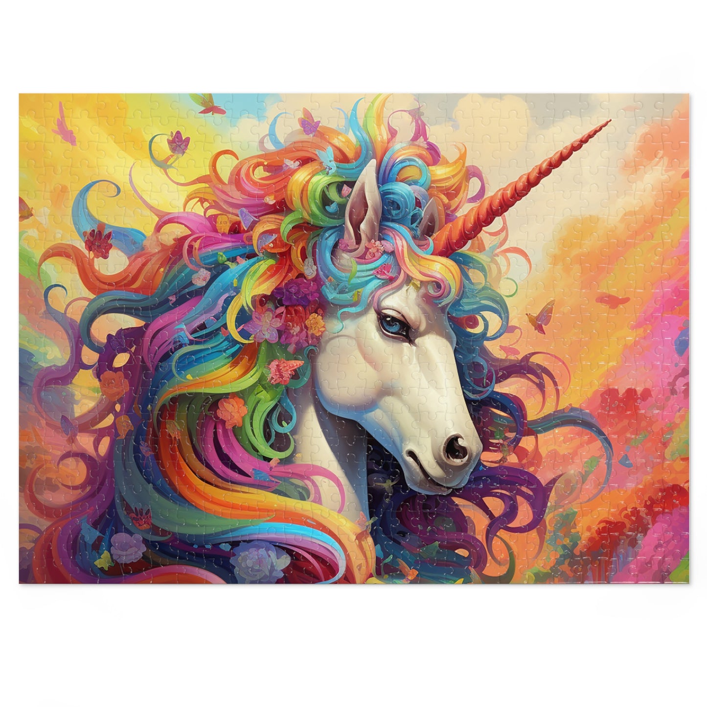 Colorful Unicorn  Jigsaw Puzzle (30, 110, 252, 500,1000-Piece)