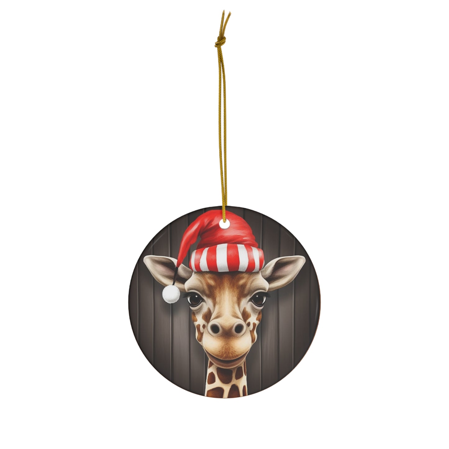 2024 Christmas Giraffe Ornament Ceramic Ornament